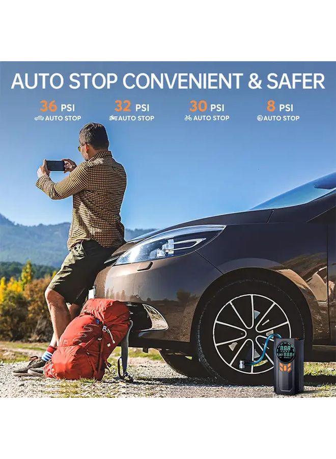 Multifunctional Car Air Pump With Aviation Bag Emergency Tire Inflator And Jump Starter - Image 4